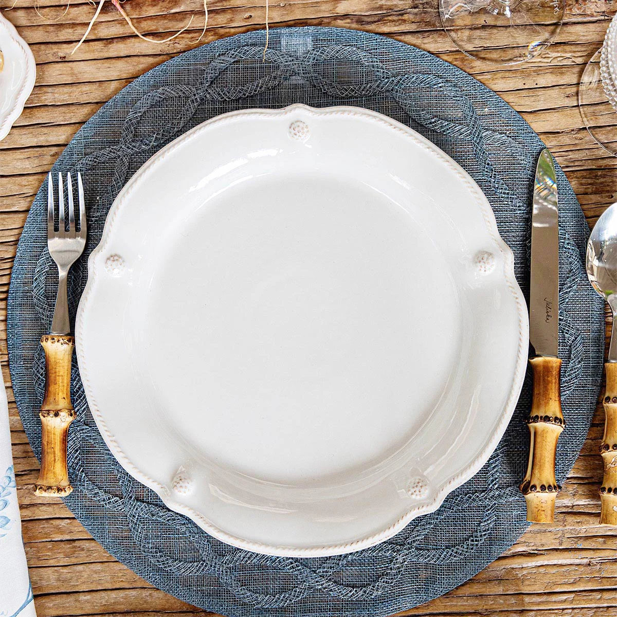 Berry & Thread  Flared Dinner Plate - Whitewash