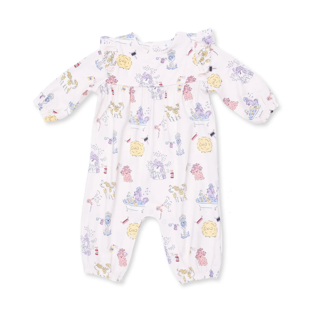 Spa Dogs  Ruffle Sleeve Snap Romper