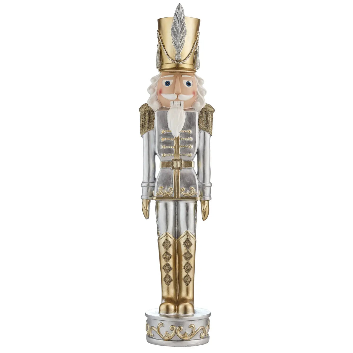Gold and White Large Decorative Nutcracker