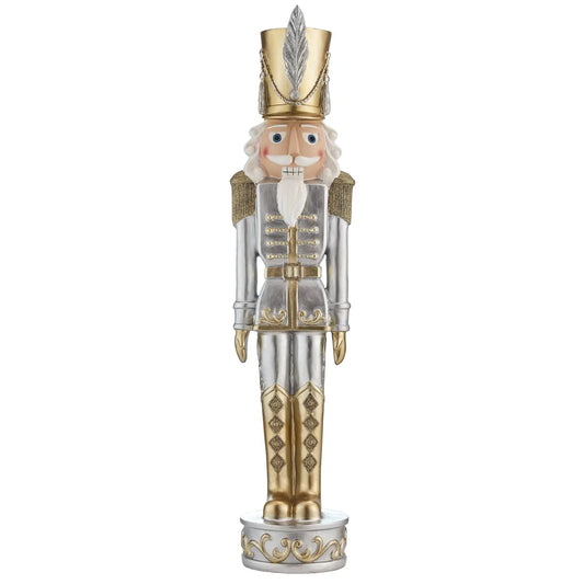 Gold and White Large Decorative Nutcracker