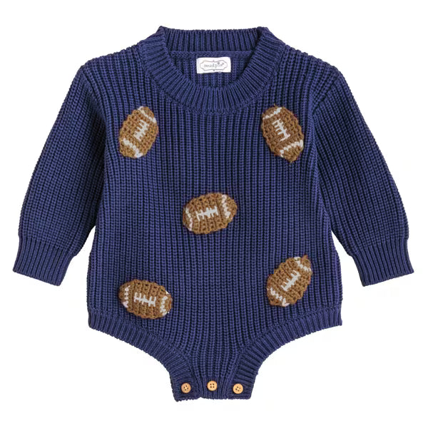 Navy Football Sweater Bubble 3-6 months