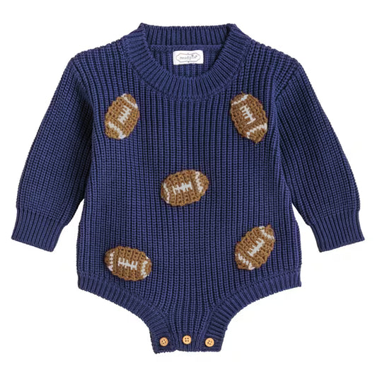 Navy Football Sweater Bubble 3-6 months