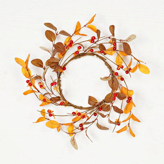 12in Wreath-Fall Mix Leave with Bittersweets