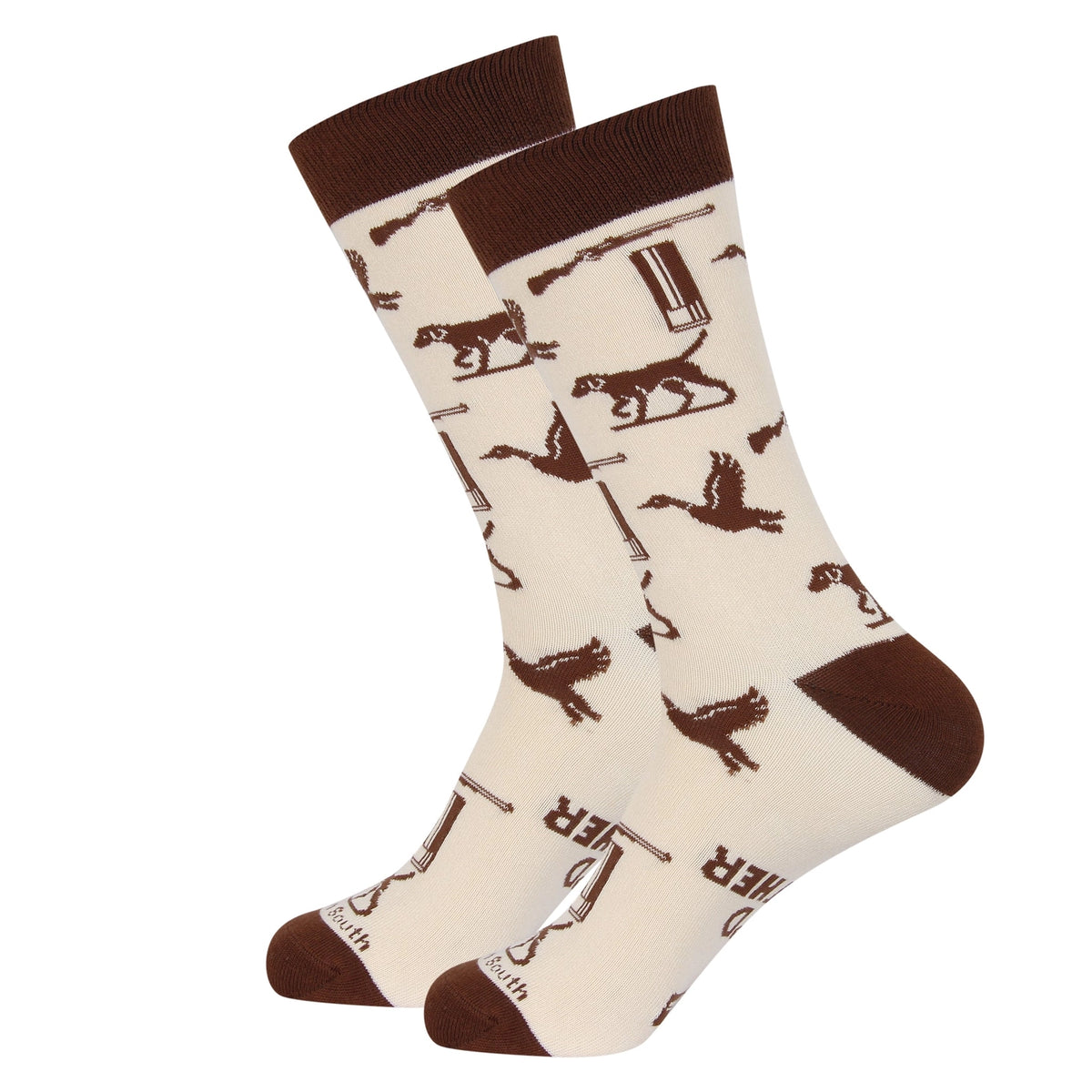 Duck Hunting Tan Men Socks