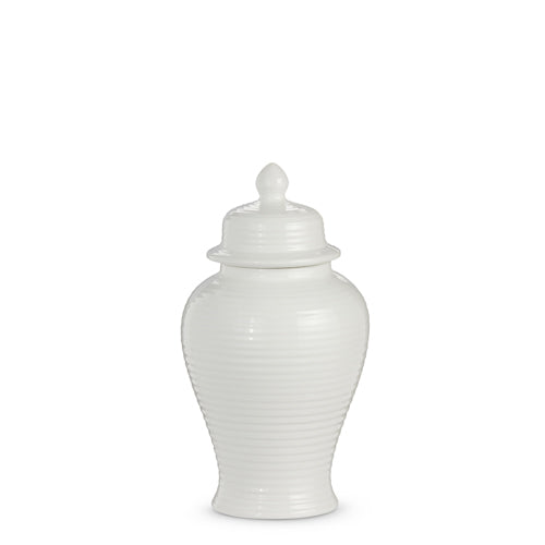 10.5 Inch White Ginger Jar