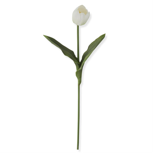 18.5 inch White Real Touch Tulip Stem