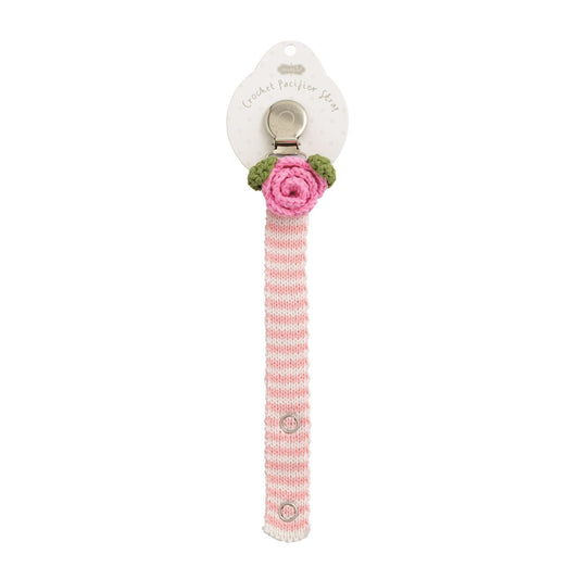 Rose Crochet Paci Clip