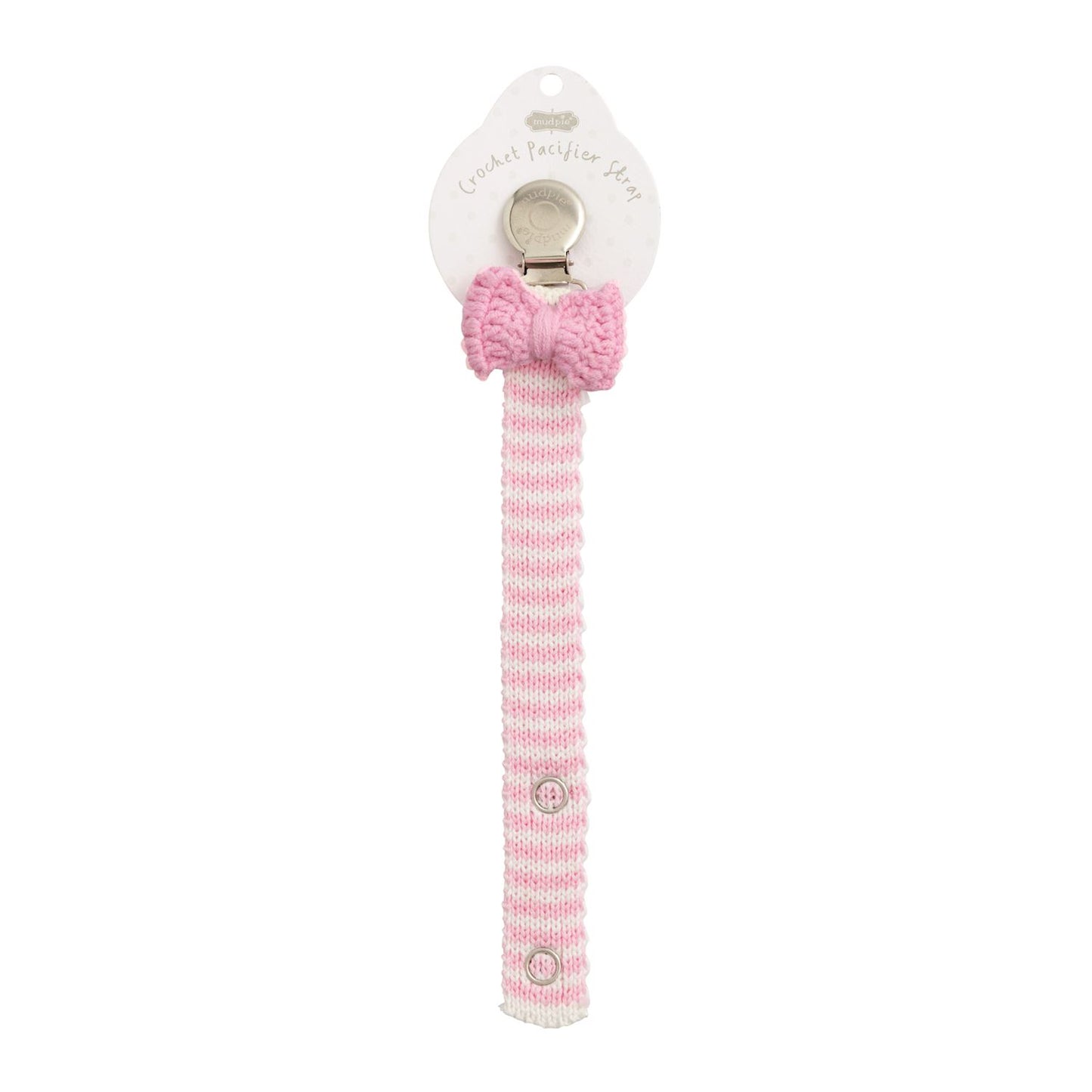 Dark Pink Bow Paci Clip