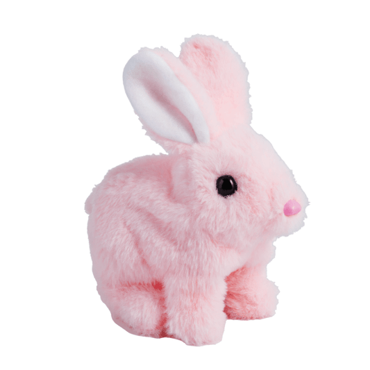 Pink Plush Hopping Bunny