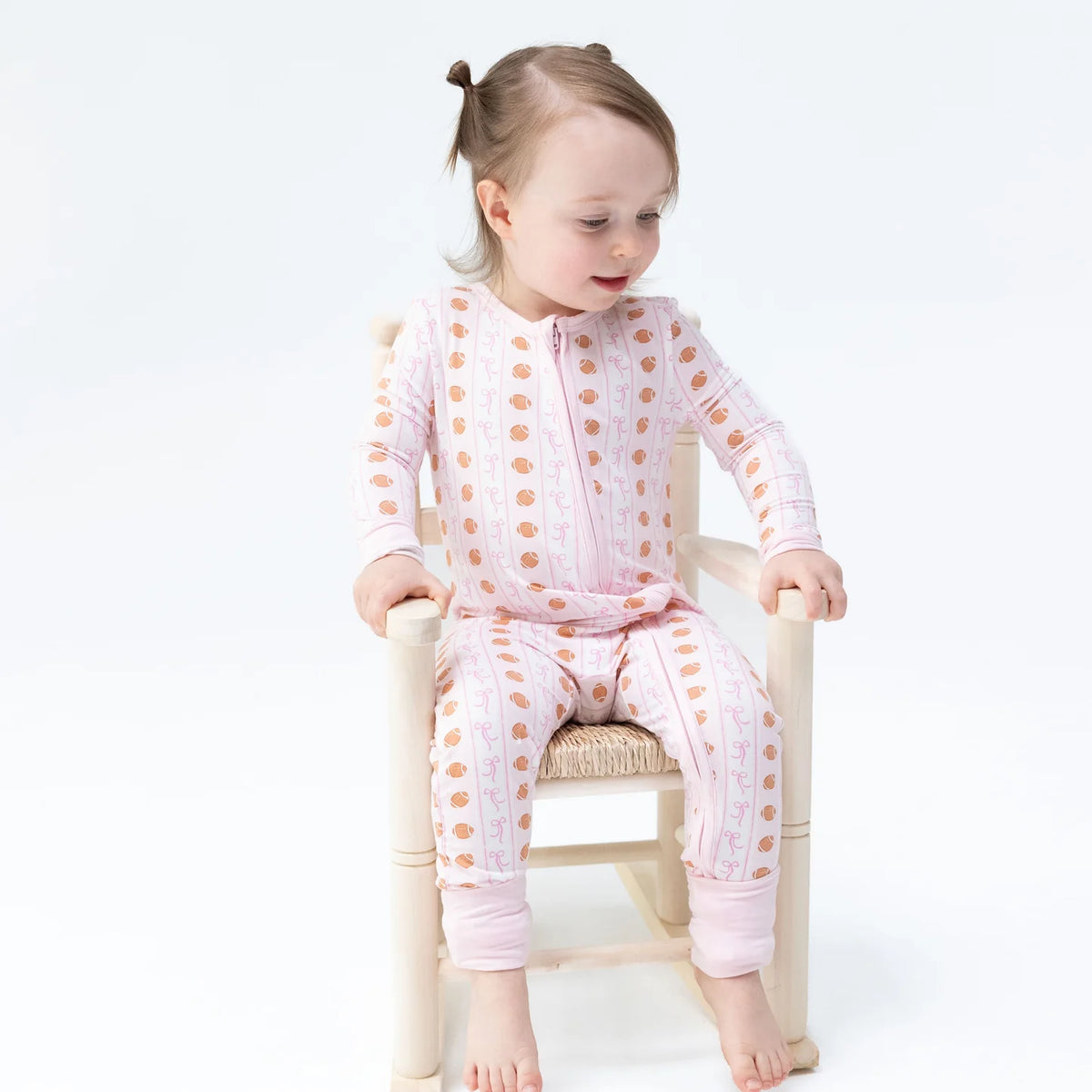 Football Bow Stripe  Convertible Romper