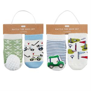 Rattle Toe Sock Set - Golf motif