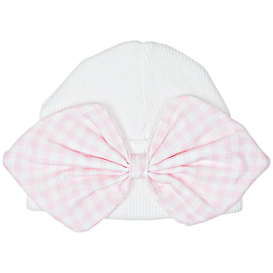 Paty Knit Saylor Beanie with Pink Bow