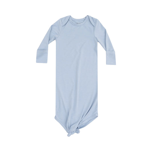 Knotted Gown  Solid Blue Fog