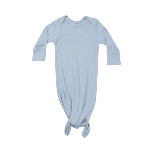 Knotted Gown - Blue Ribbed