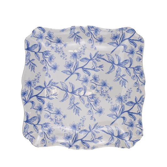 Aldridge Garden Square Platter White and Blue