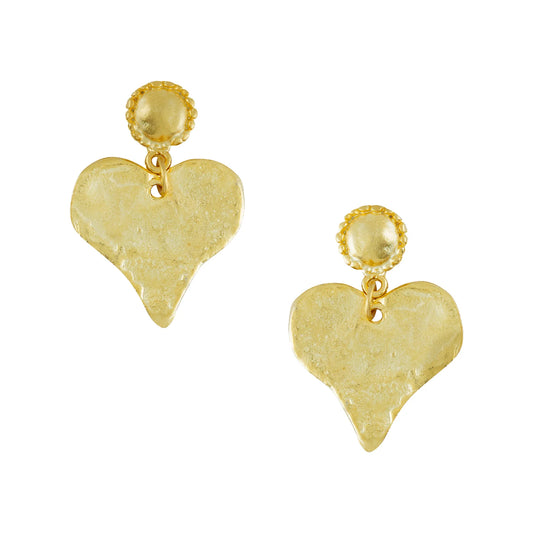 Susan Shaw Heart Drop Earrings 1372H
