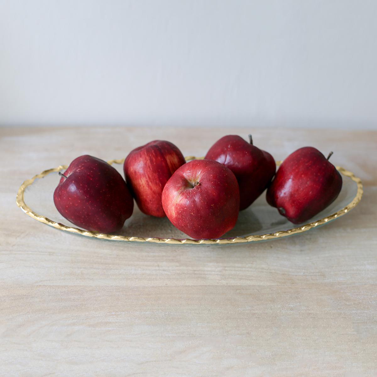 Fairbanks Oval Platter in Gold, 21.25 x 9