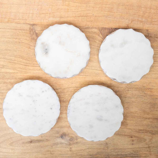 Ferrara Round Marble Coasters
