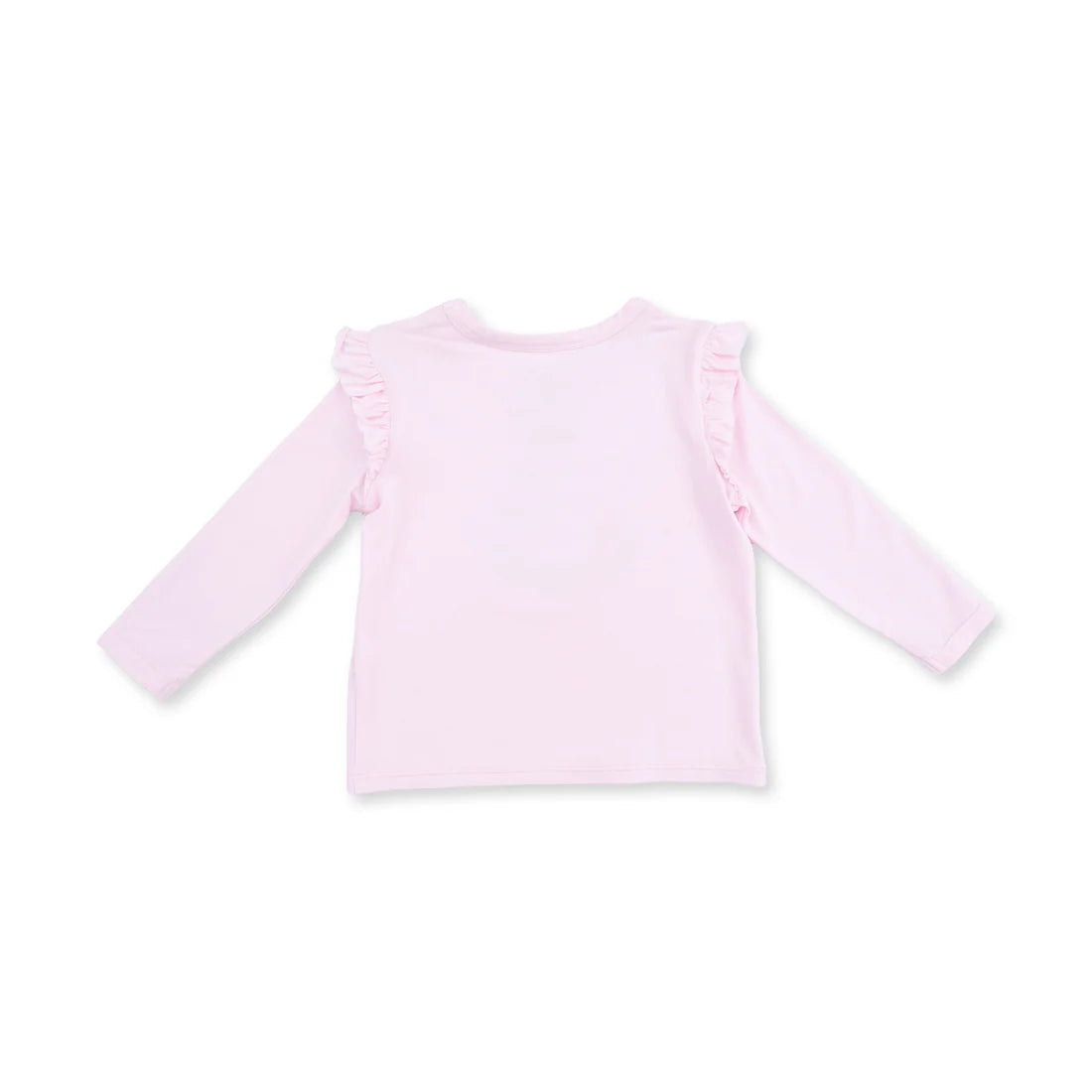 Football Helmets Pink Long Sleeve Ruffle Tee Football