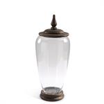 Glass Jar with Wooden Base and Lid