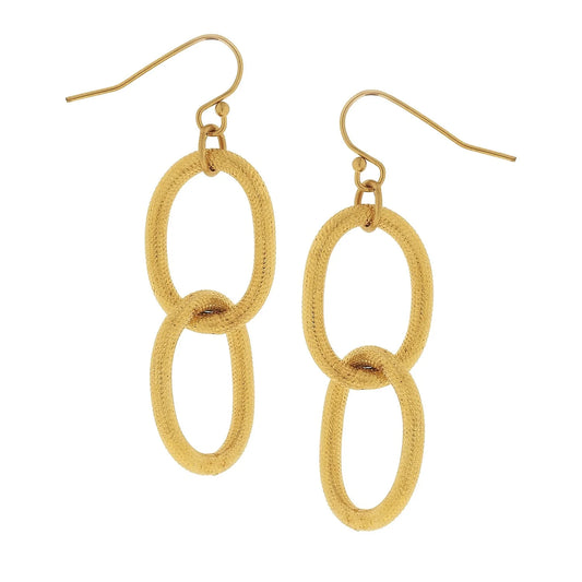 Susan Shaw Gold Loop Chain Earrings 1490G