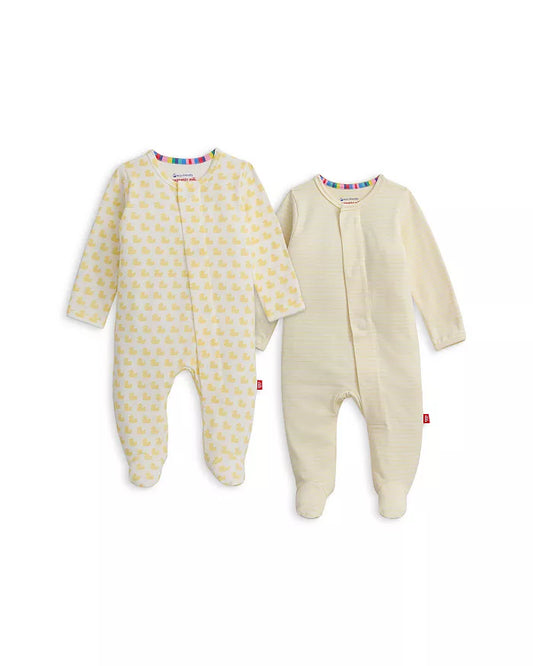 Organic Cotton Magnetic 2-Pack Footie