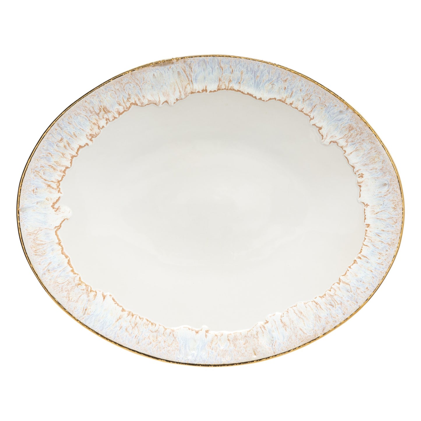 Taormina White w/Gold Oval Platter