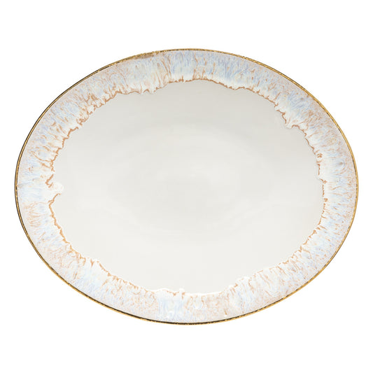 Taormina White w/Gold Oval Platter