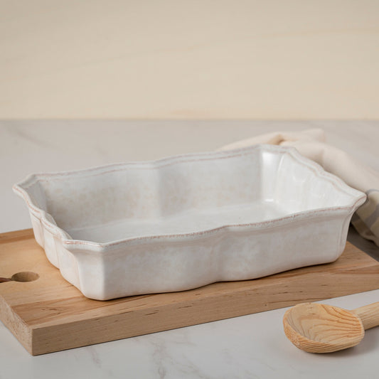 Impressions White Small Rectangle Baker