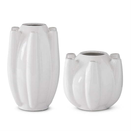 White Tulipiere Vase