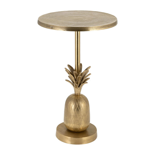 Gold Metal Pineapple Side Table