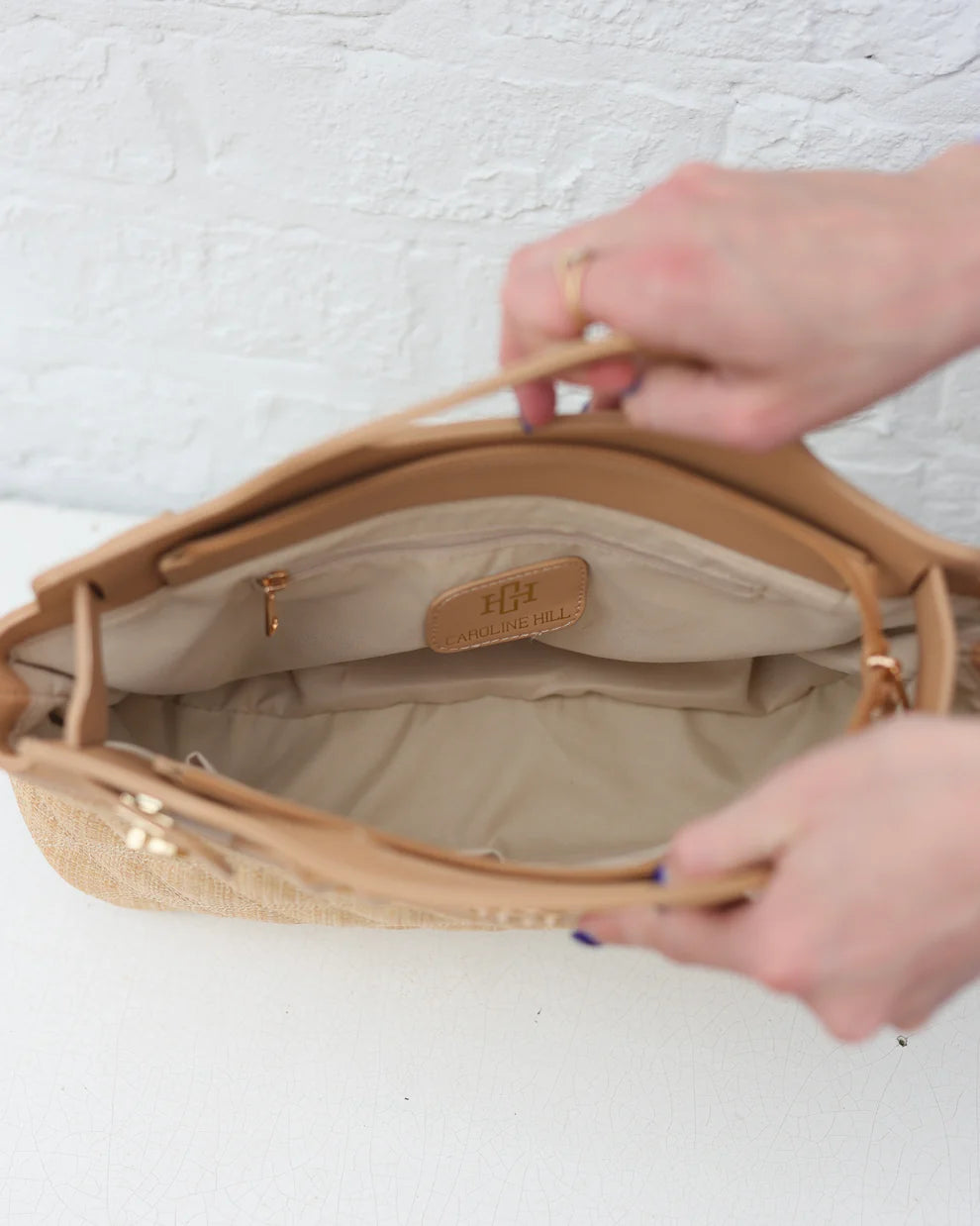 Savannah Handbag Woven Tan