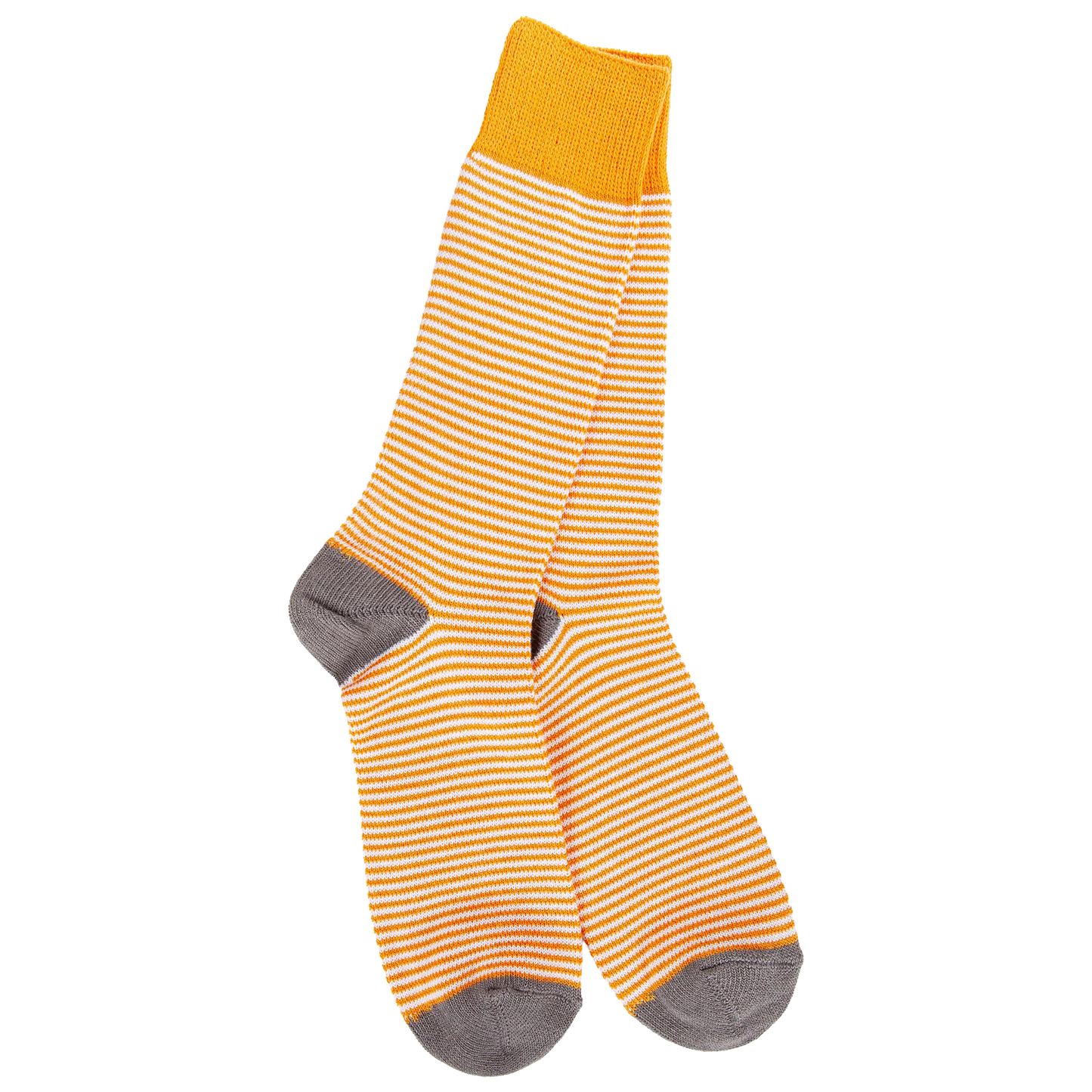 World's Softest Socks Orange Stripe Metro Crew Socks