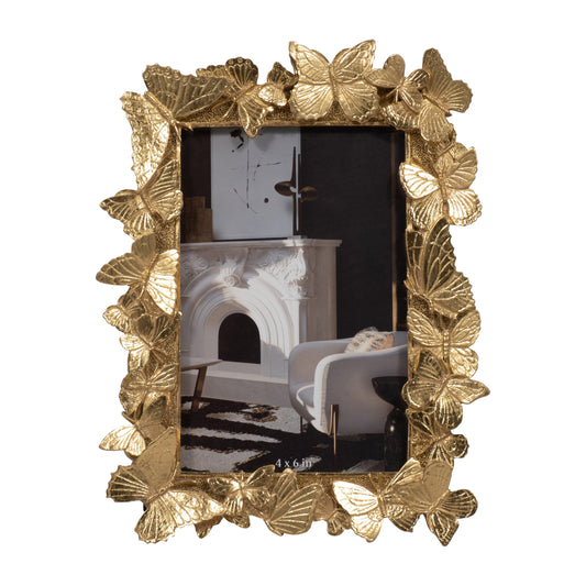 In Bloom 4x6 Gold Polyresin Photo Frame
