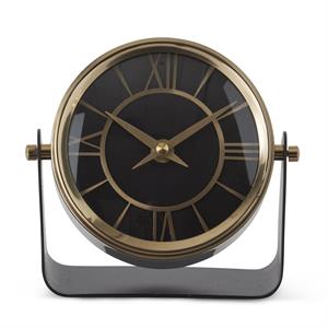 5.75 Inch Silver Round Desk Clock