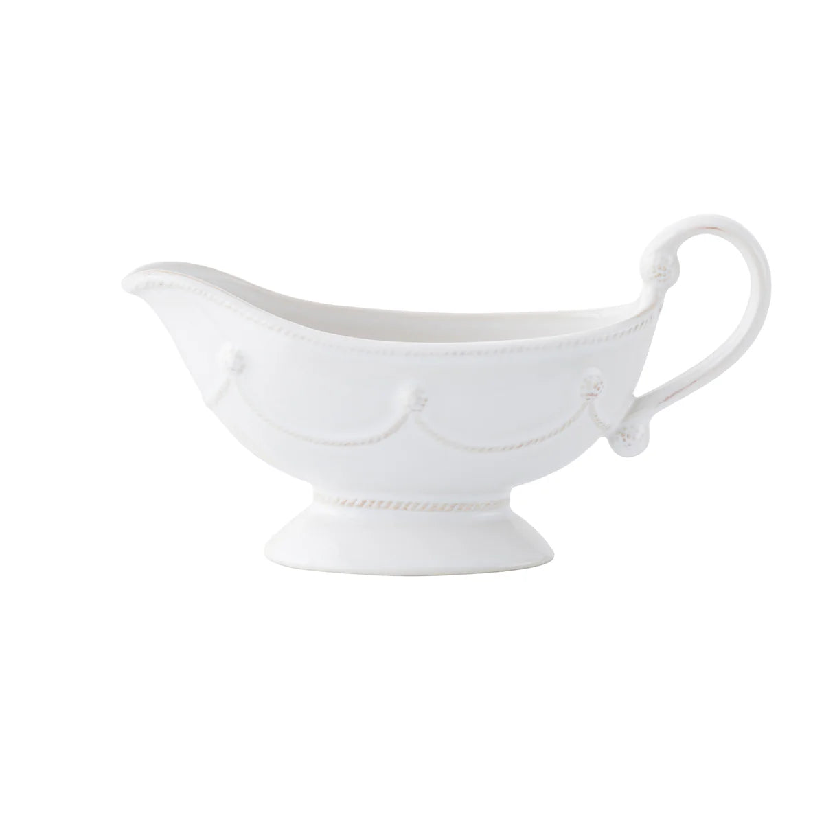 Berry & Thread  Sauce Boat and Stand - Whitewash