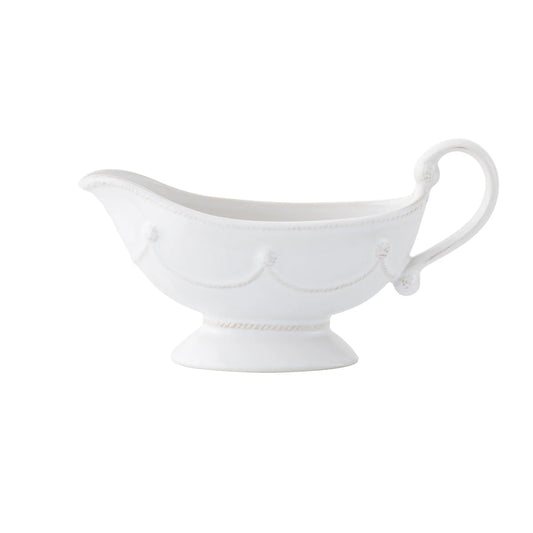 Berry & Thread  Sauce Boat and Stand - Whitewash