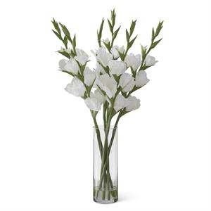 34 Inch White Real Touch Gladiolus