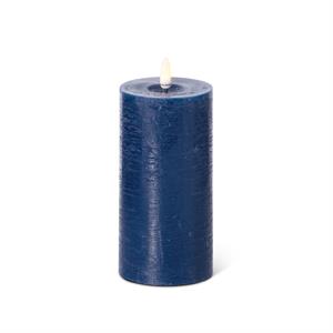 6 x 3 Navy Blue Flameless Candle