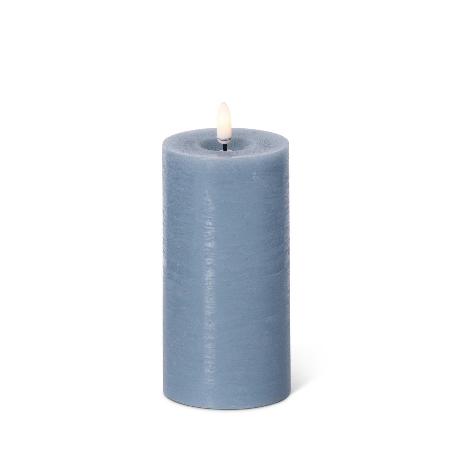 Light Blue On/Off Touch LED Pillar Candles - 3 inch diameter