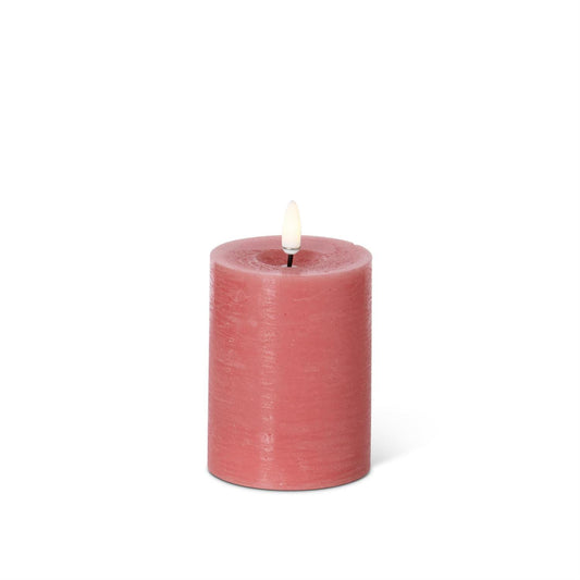 Pink On/Off Touch LED Pillar Candles - 3 inch Diameter