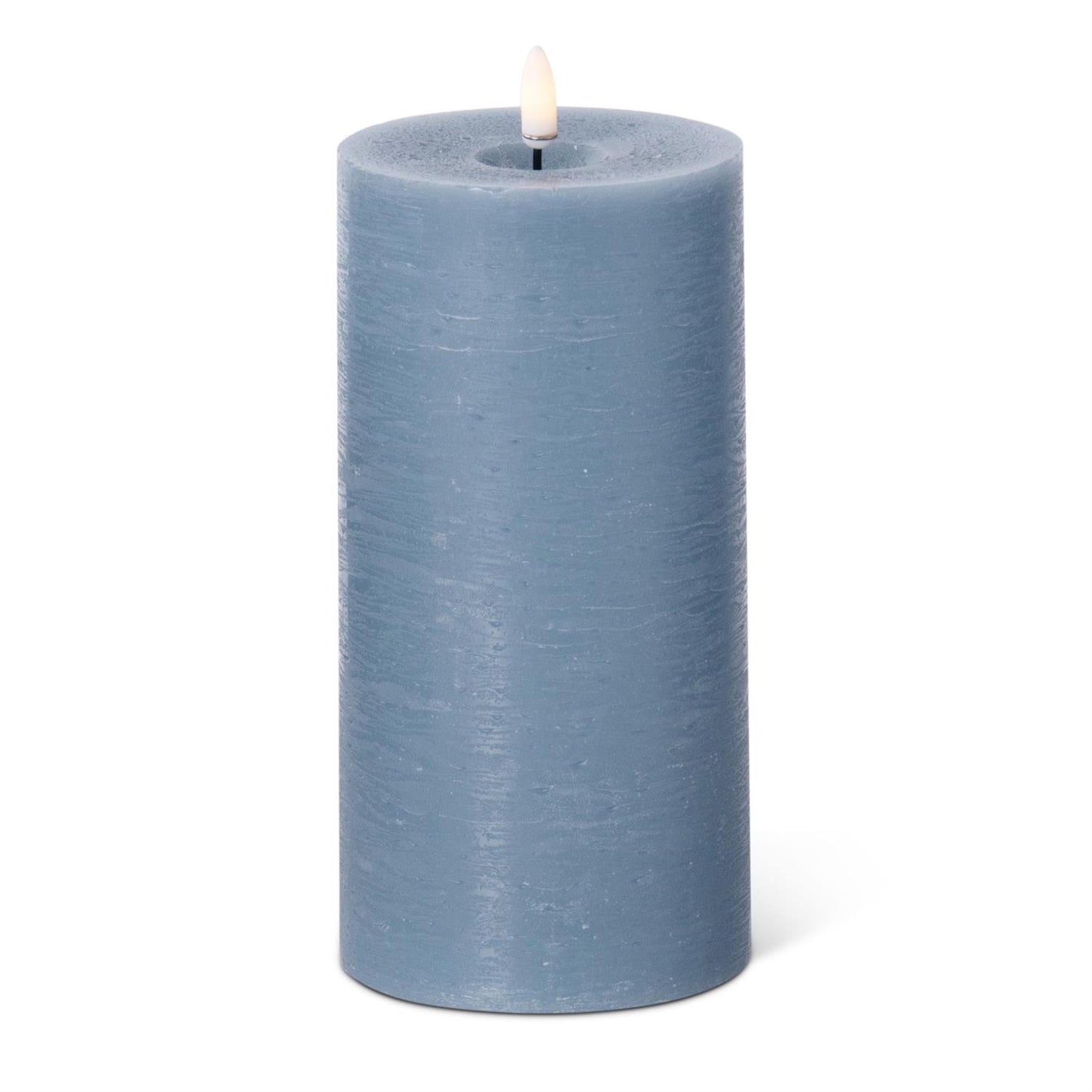 Light Blue On/Off Touch LED Pillar Candle - 4 inch diameter
