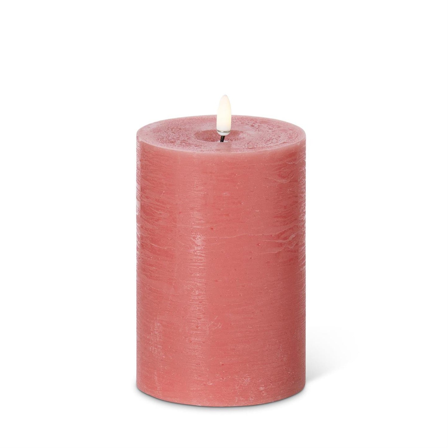 Pink ON/OFF Touch LED Pillar Candles w/Timers 4 inch Diameter