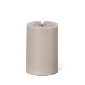 Taupe on/Off Touch LED Pillar Candles  4 inch diameter