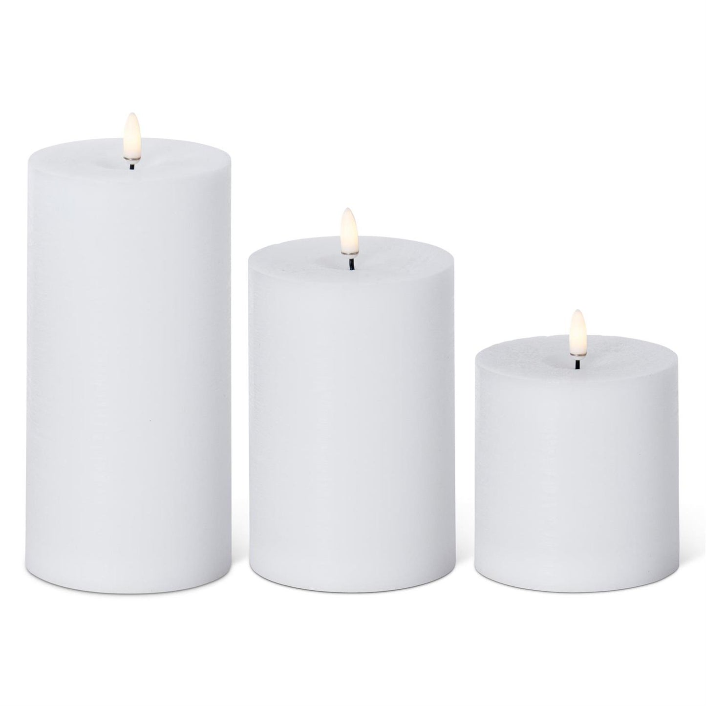 White ON/OFF Touch LED Pillar Candles - 4 inch Diameter