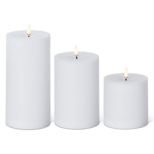 White ON/OFF Touch LED Pillar Candles - 4 inch Diameter