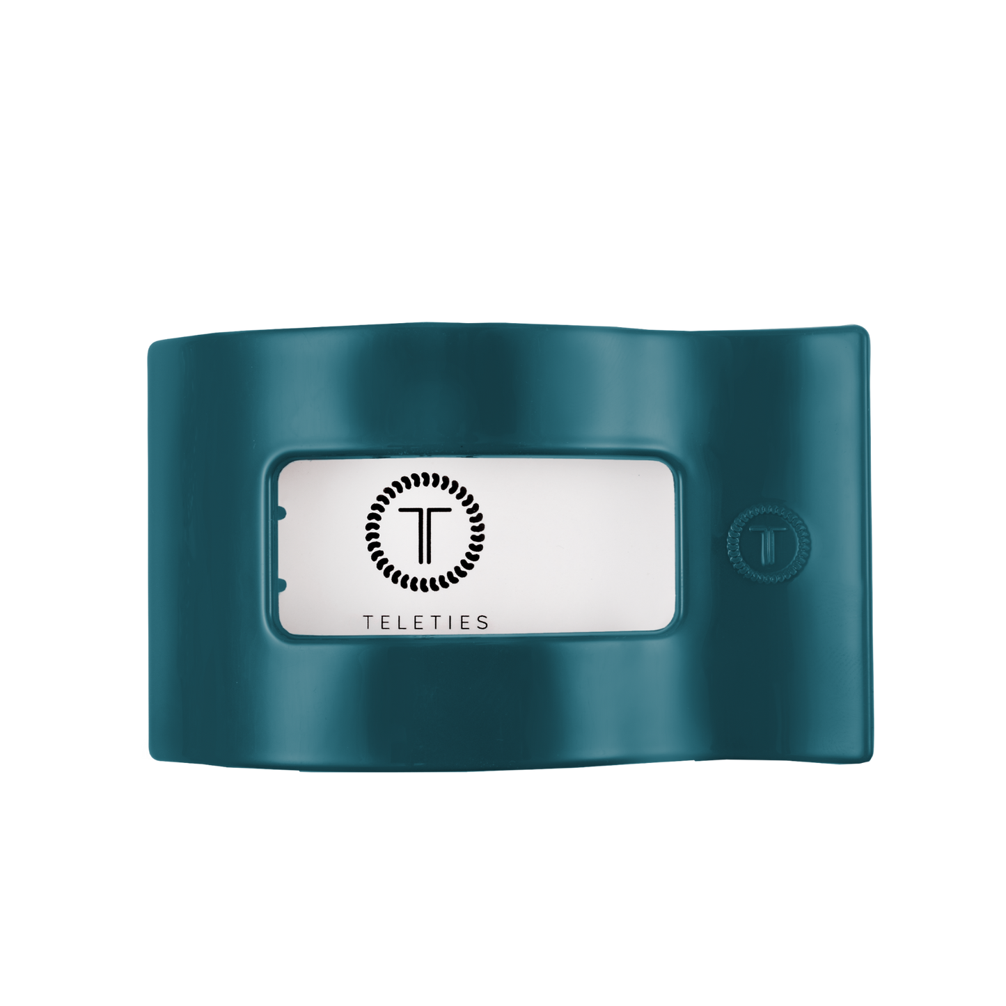 Teal With It Large Flat Rectangle Hair Clip