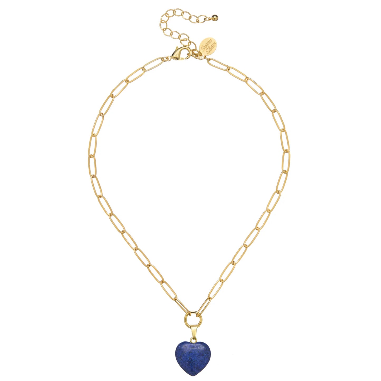 Susan Shaw Audrey Heart Necklace Blue Lapis 3053BL