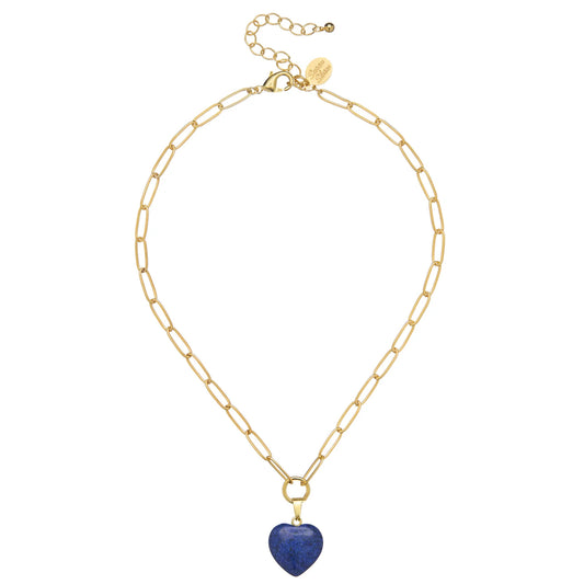 Susan Shaw Audrey Heart Necklace Blue Lapis 3053BL
