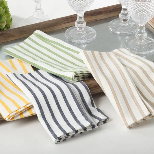 Lime Green Striped Napkins